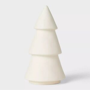 STUDIO MCGEE NWT matte ceramic Christmas tree figure -cream -large -9.29”